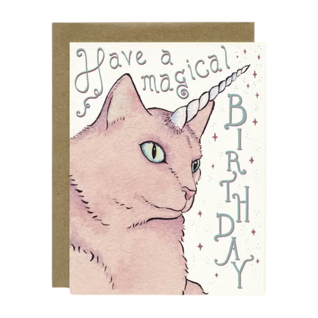 Caticorn Birthday Card