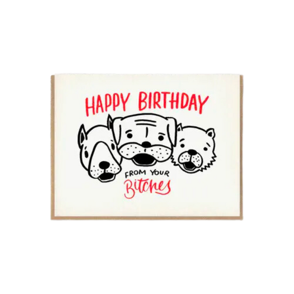 Happy Birthday From Your Bitches Birthday Card