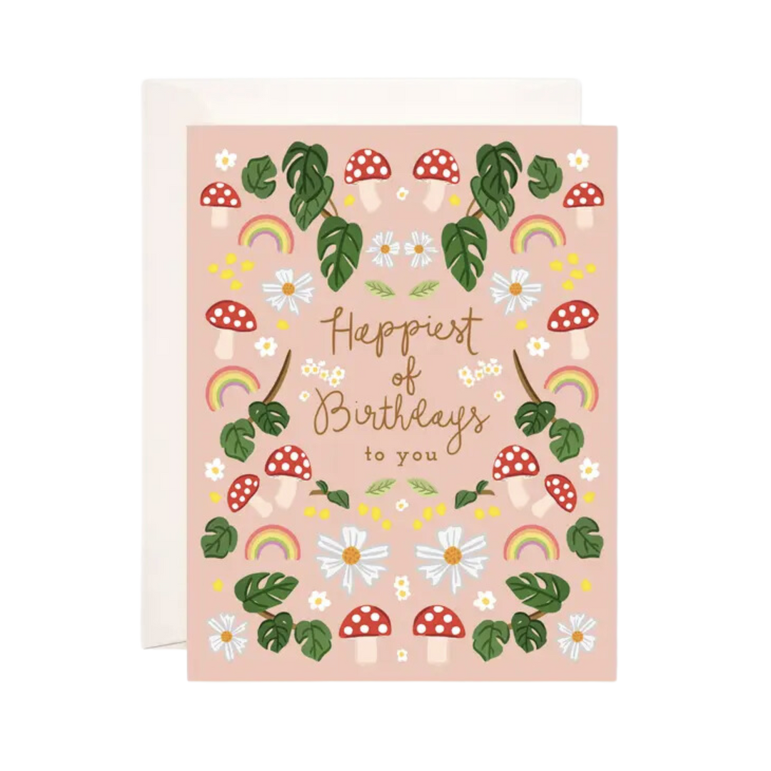 Happiest Mushrooms Greeting Card