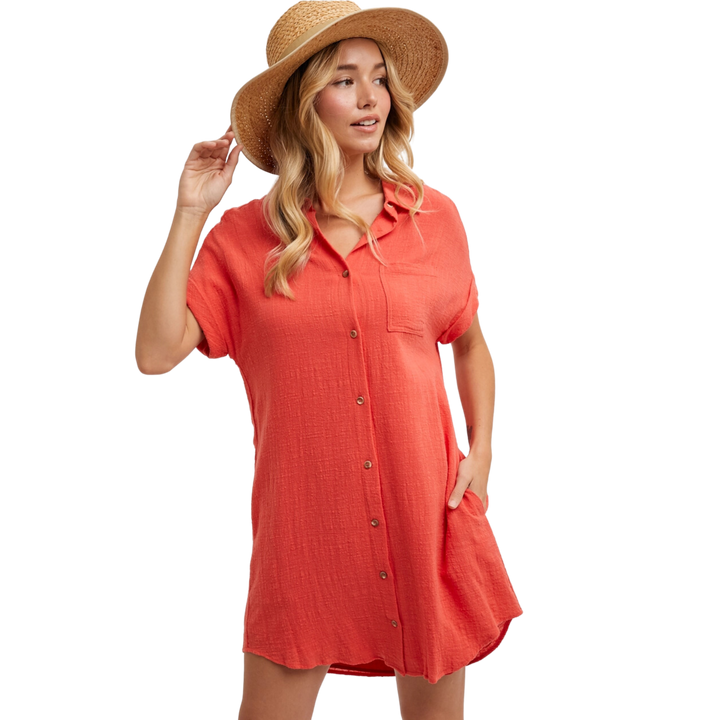 Button Up Shirt Dress