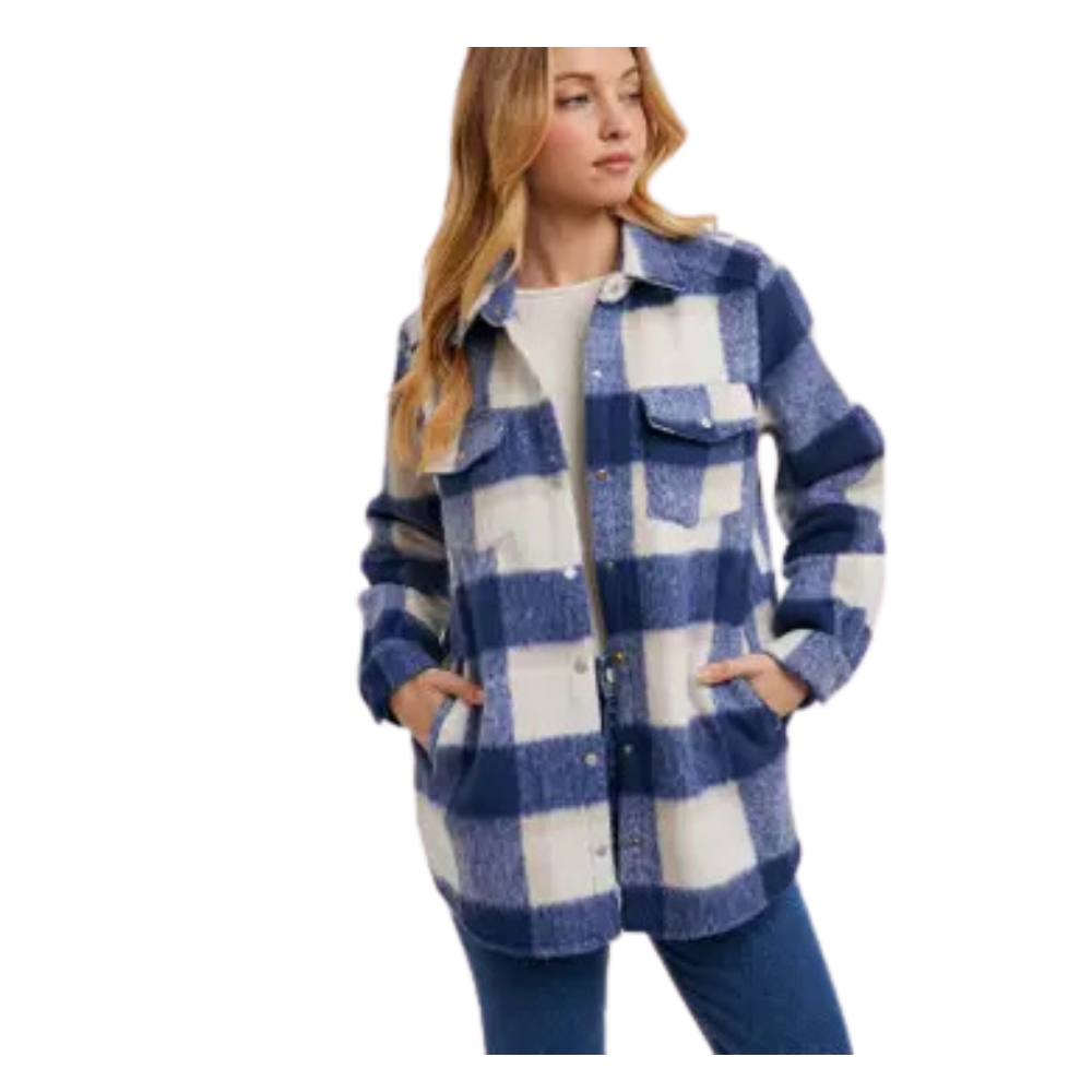 Checkered Brushed Flannel Shacket