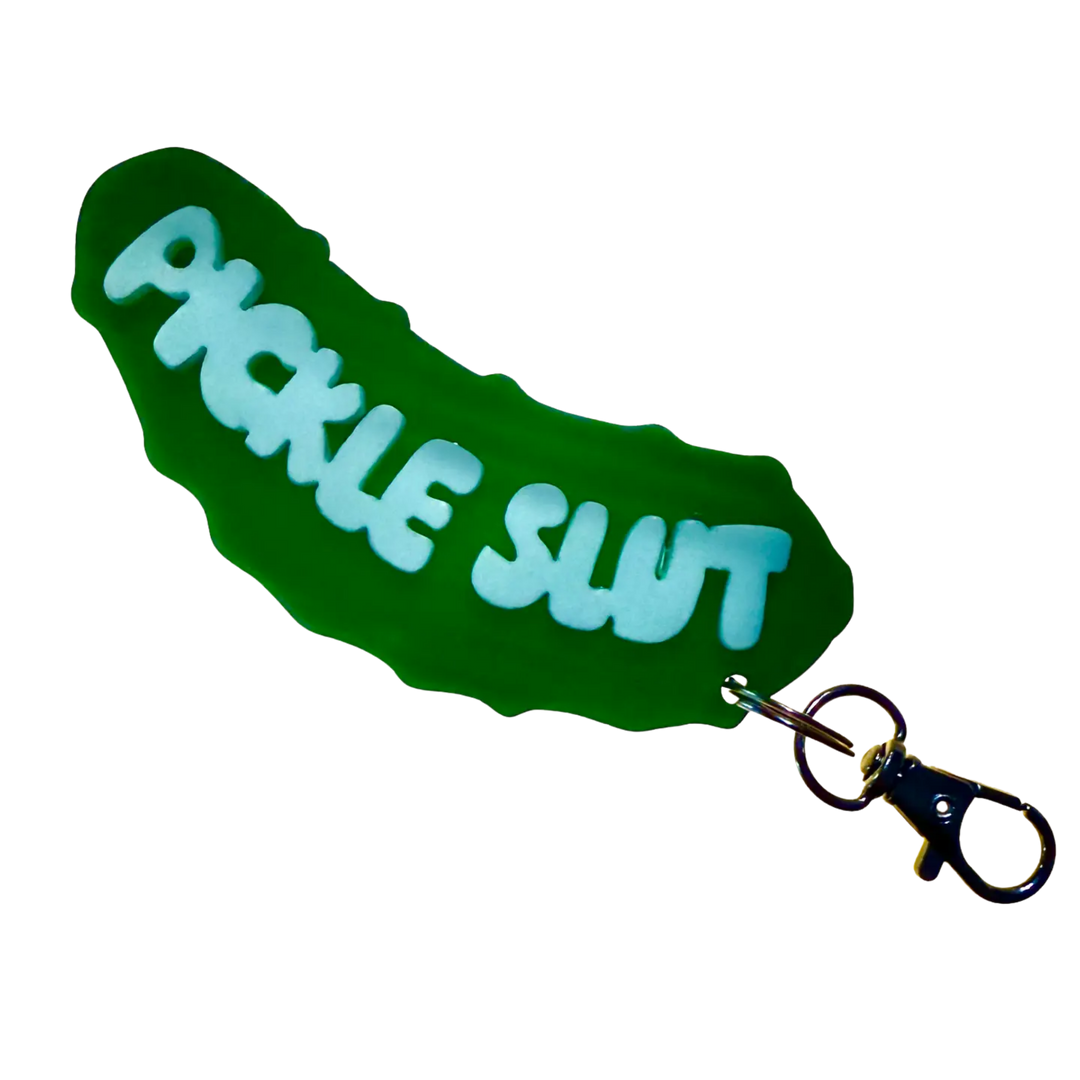 Pickle Slut Charm Keychain