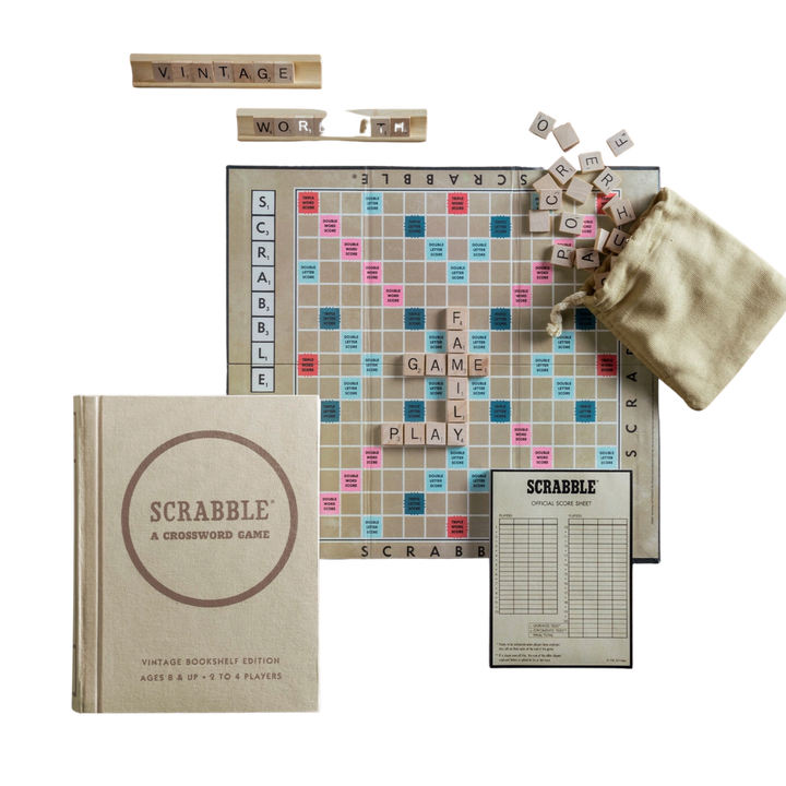 WS Game Company Scrabble Vintage Bookshelf Edition