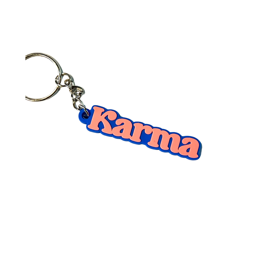 Karma Rubber Keychain