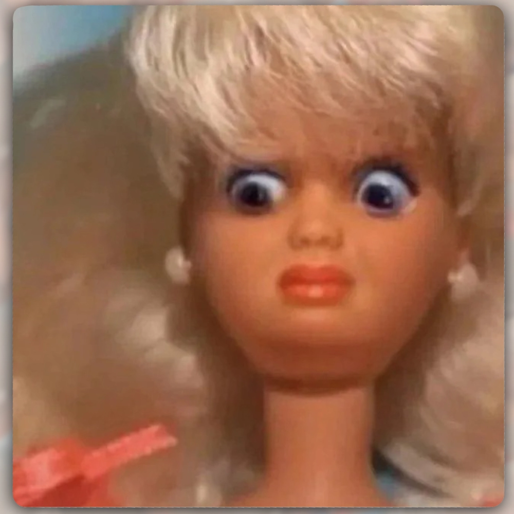 Gasping Doll Sticker