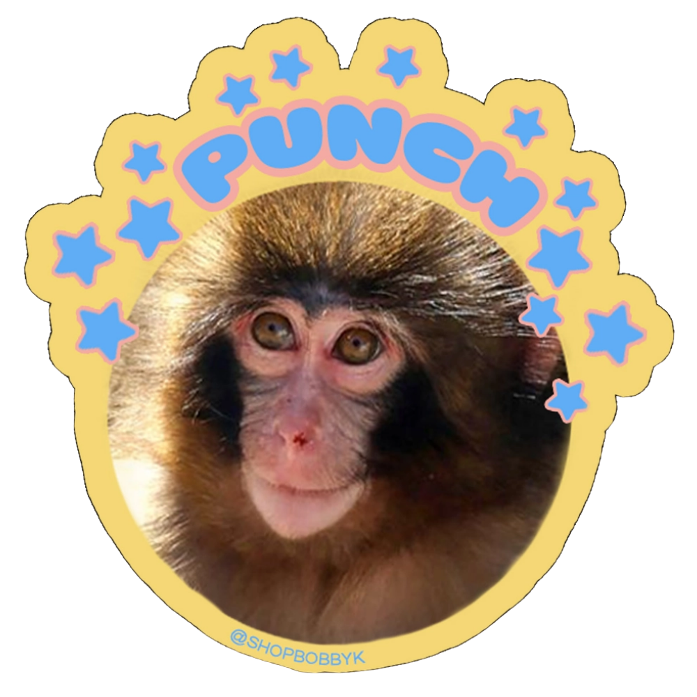 Punch (the Monkey) Sticker
