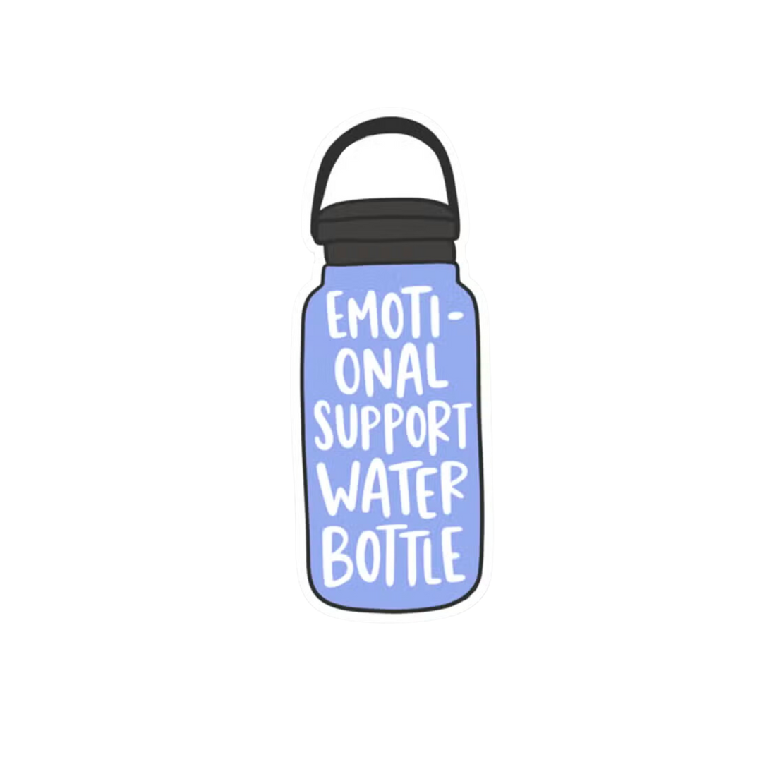 Emotional Support Water Bottle Sticker