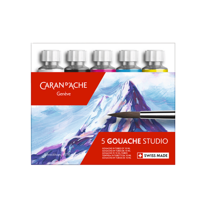 Box of 5 Tubes of Paint Gouache Studio 10 Ml