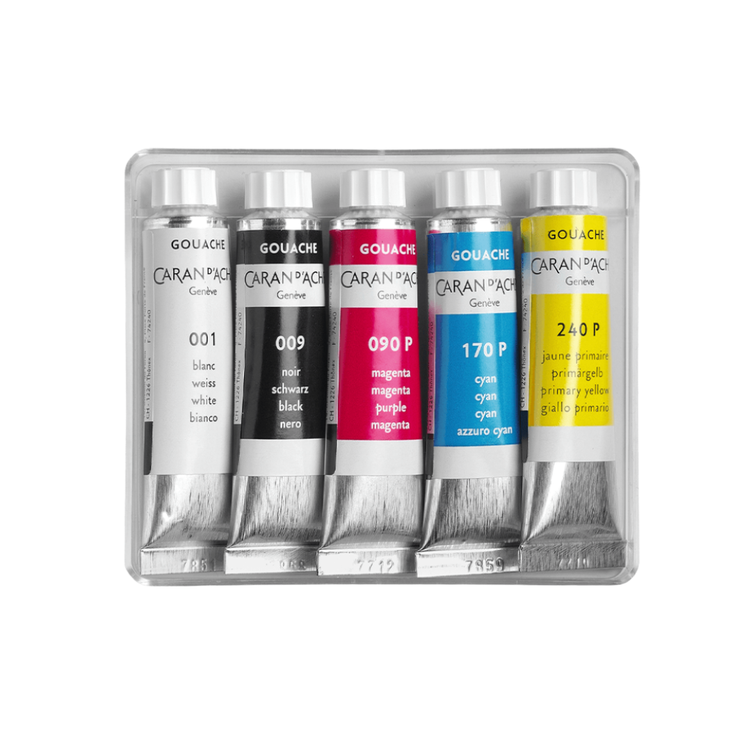 Box of 5 Tubes of Paint Gouache Studio 10 Ml