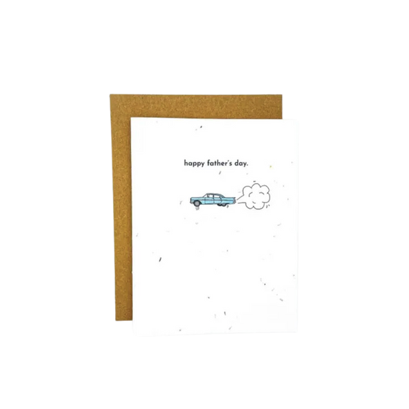 Happy Father's Day Fast Car Plantable Card