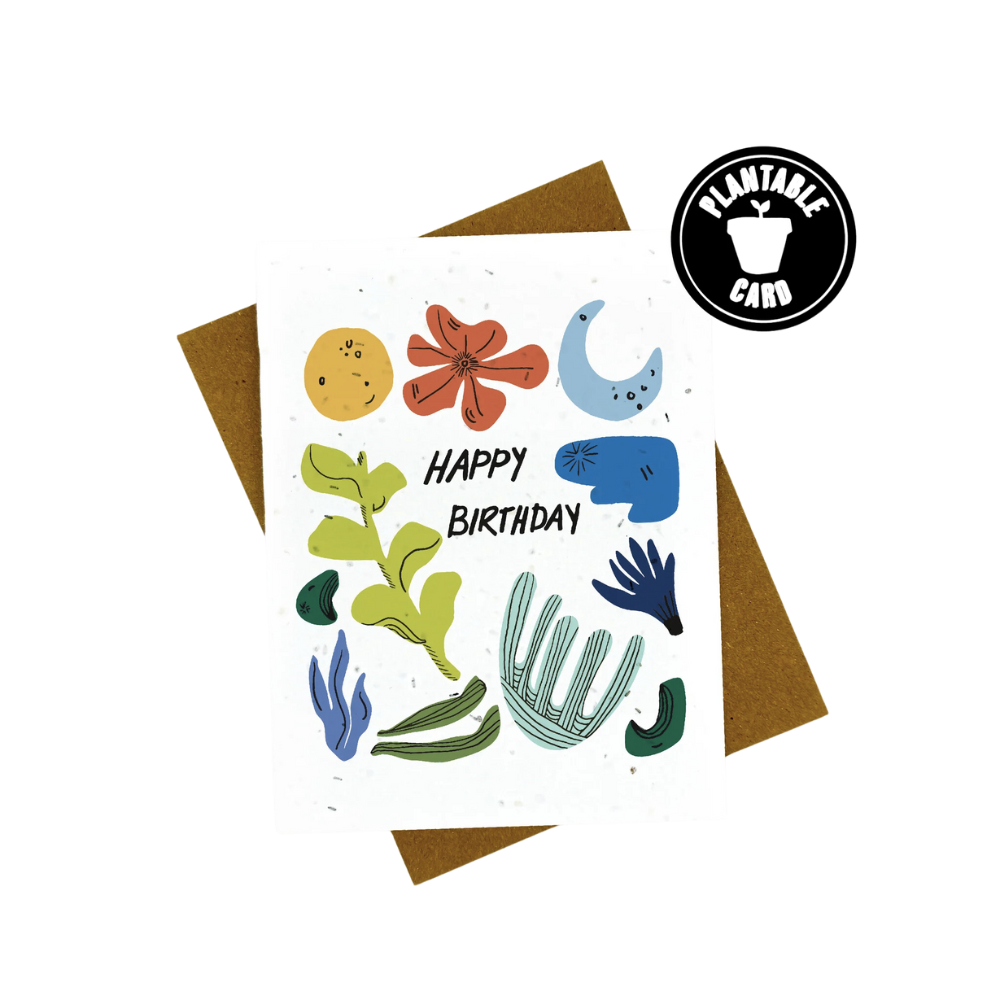 Plants and Sky Birthday Card