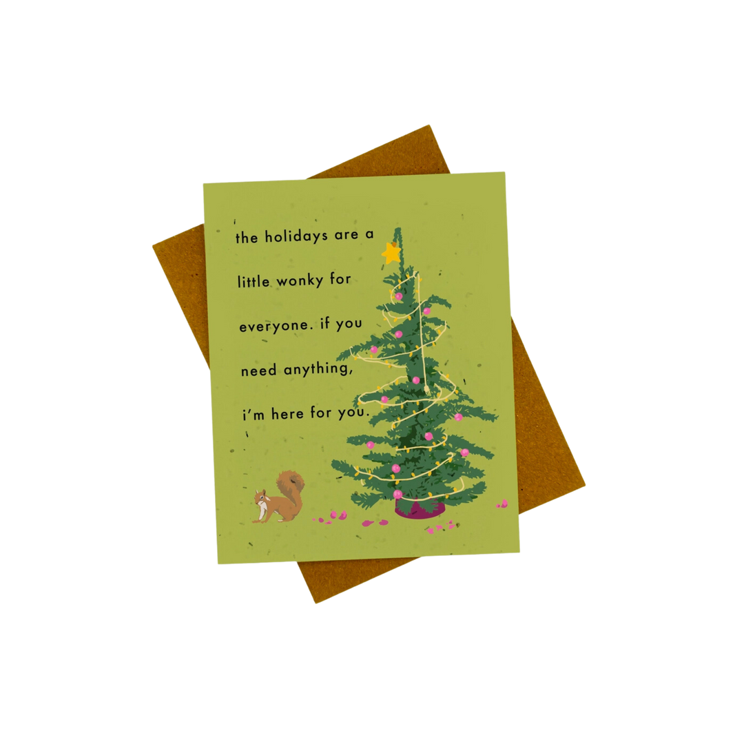 Wonky Holiday Plantable Card