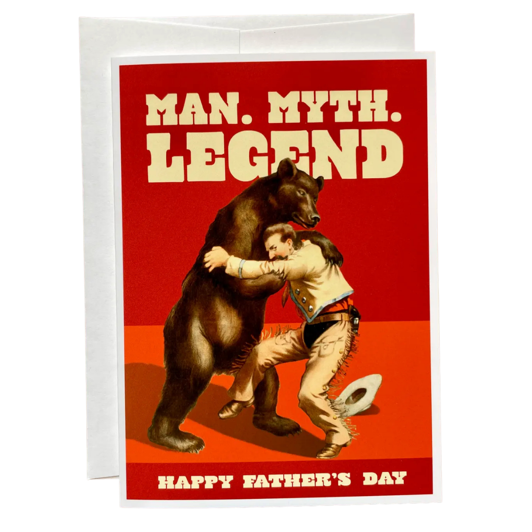 Bear Wrestler Father's Day Greeting Card