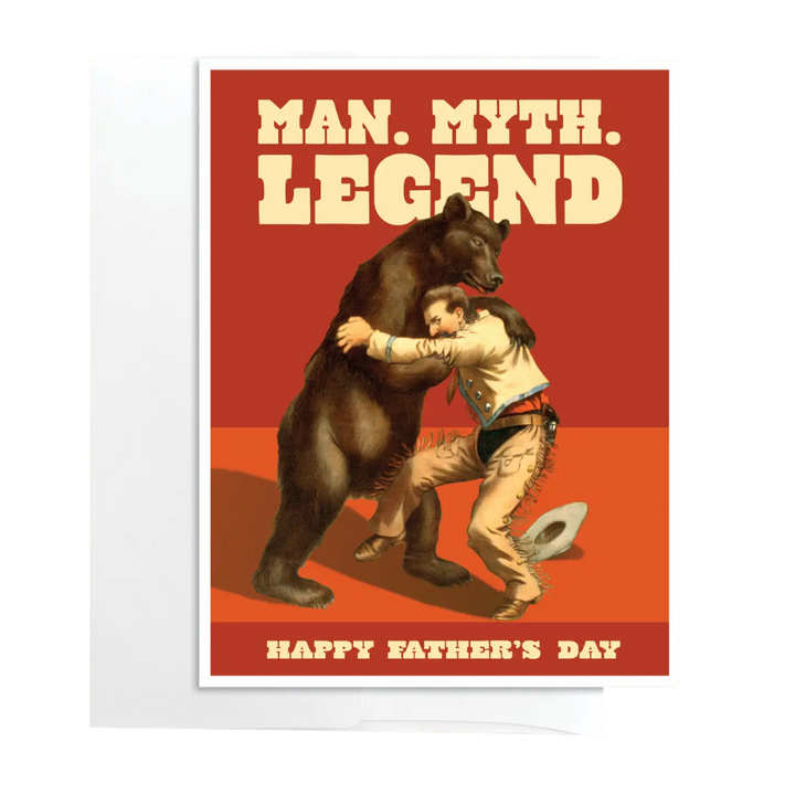 Bear Wrestler Father's Day Greeting Card