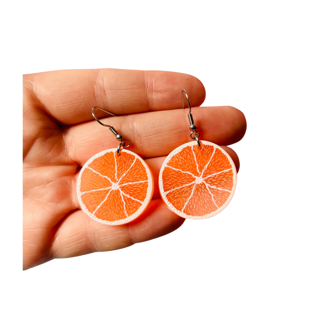 Grapefruit Slice Earrings