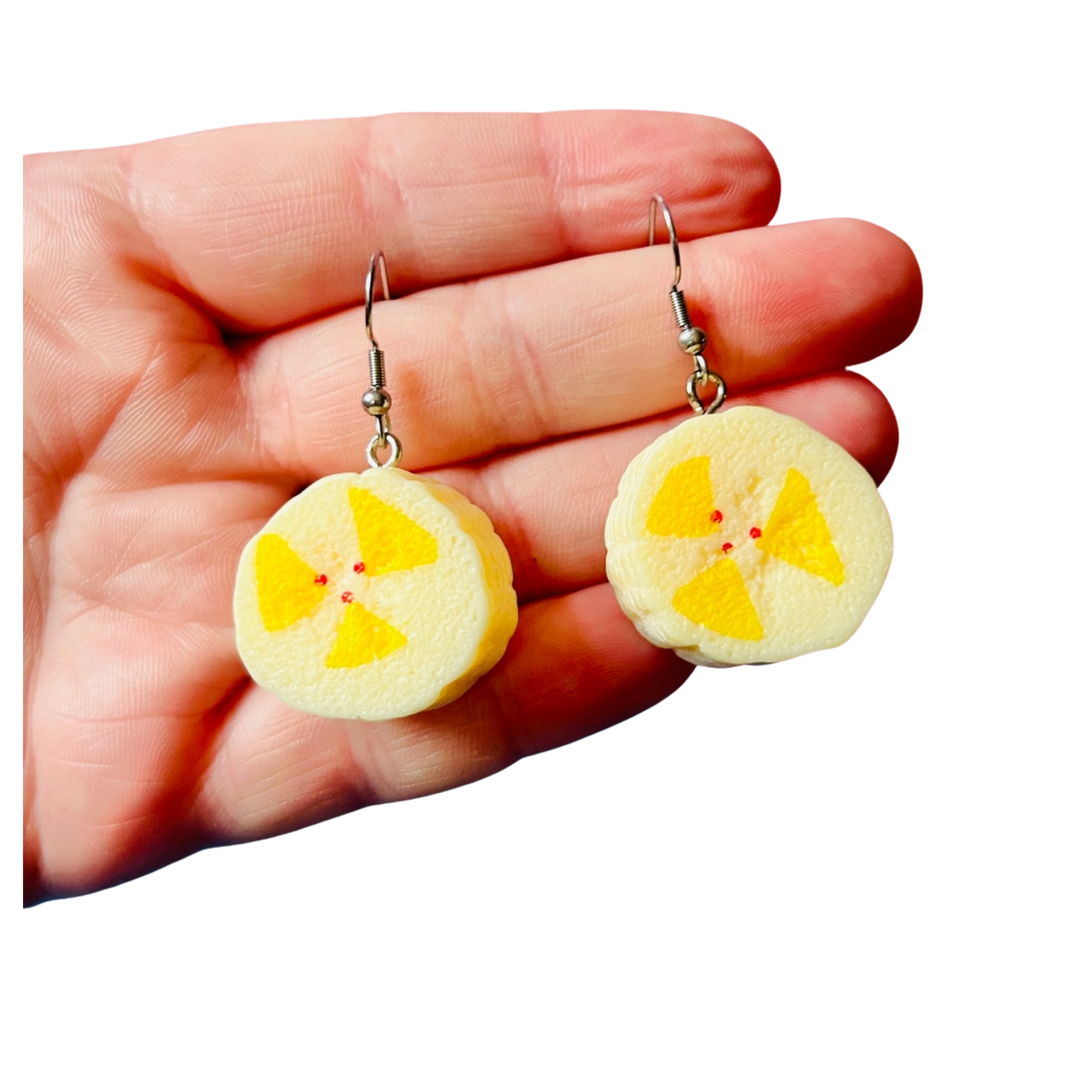 Banana Slice Earrings