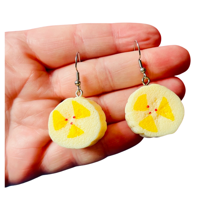 Banana Slice Earrings