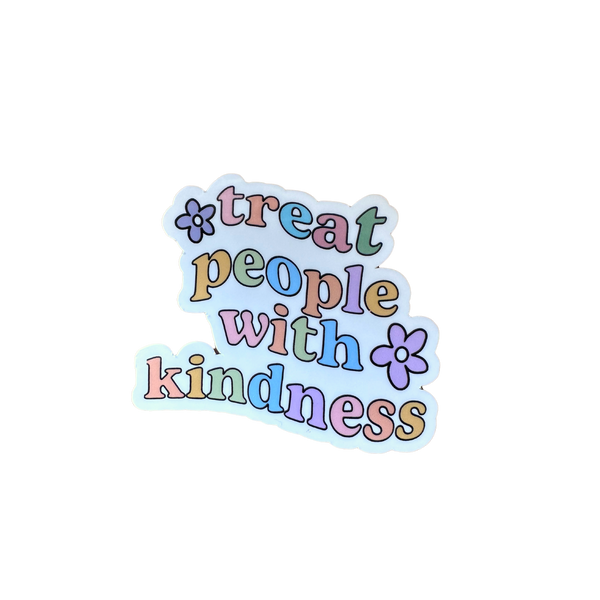 Treat People With Kindness Sticker – Golden Hour Gift Co