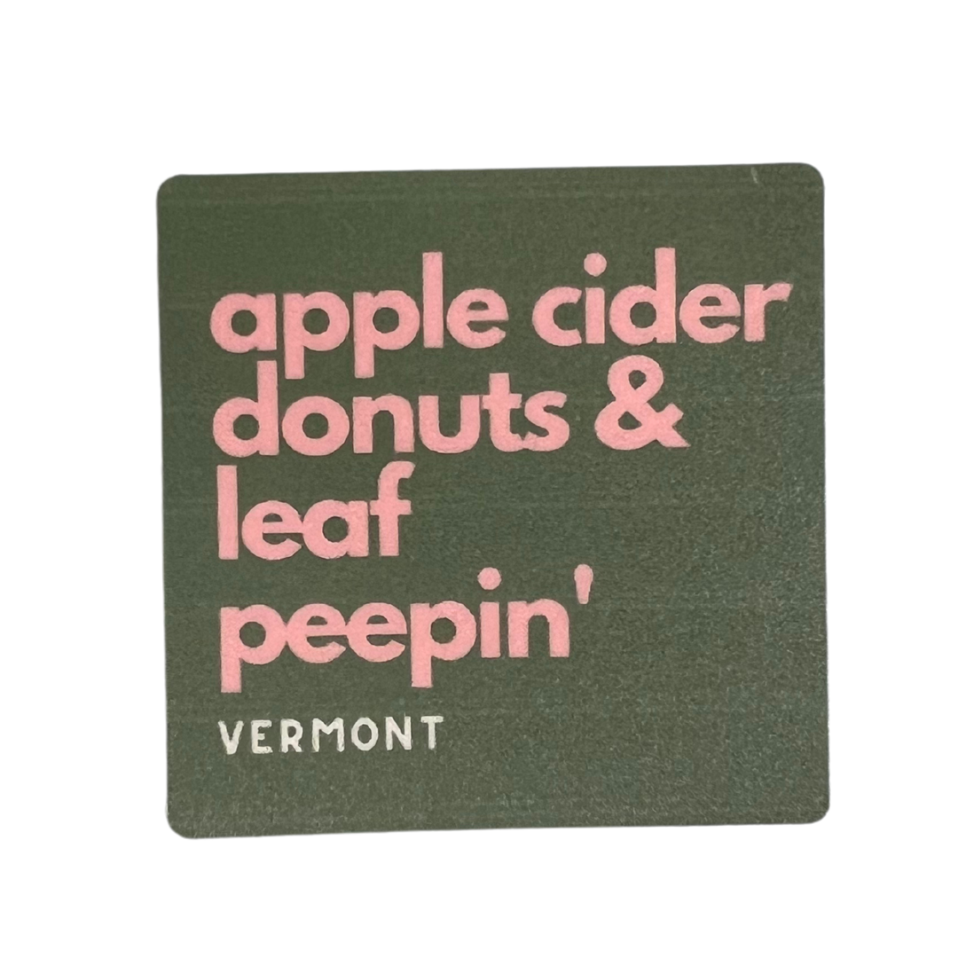 Apple Cider Donuts & Leaf Peeping Vermont Sticker