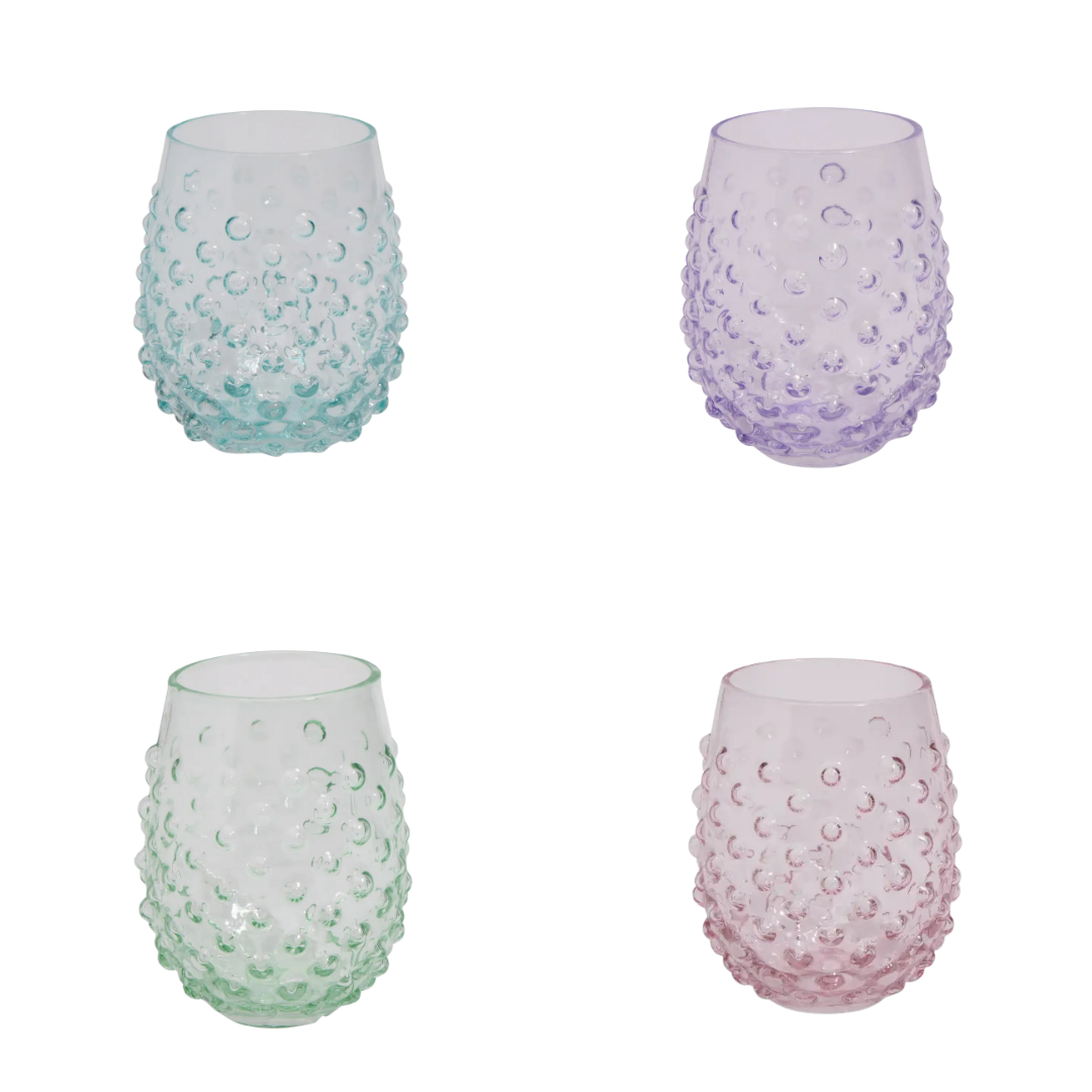 18.6oz Large Dot Wine Glasses