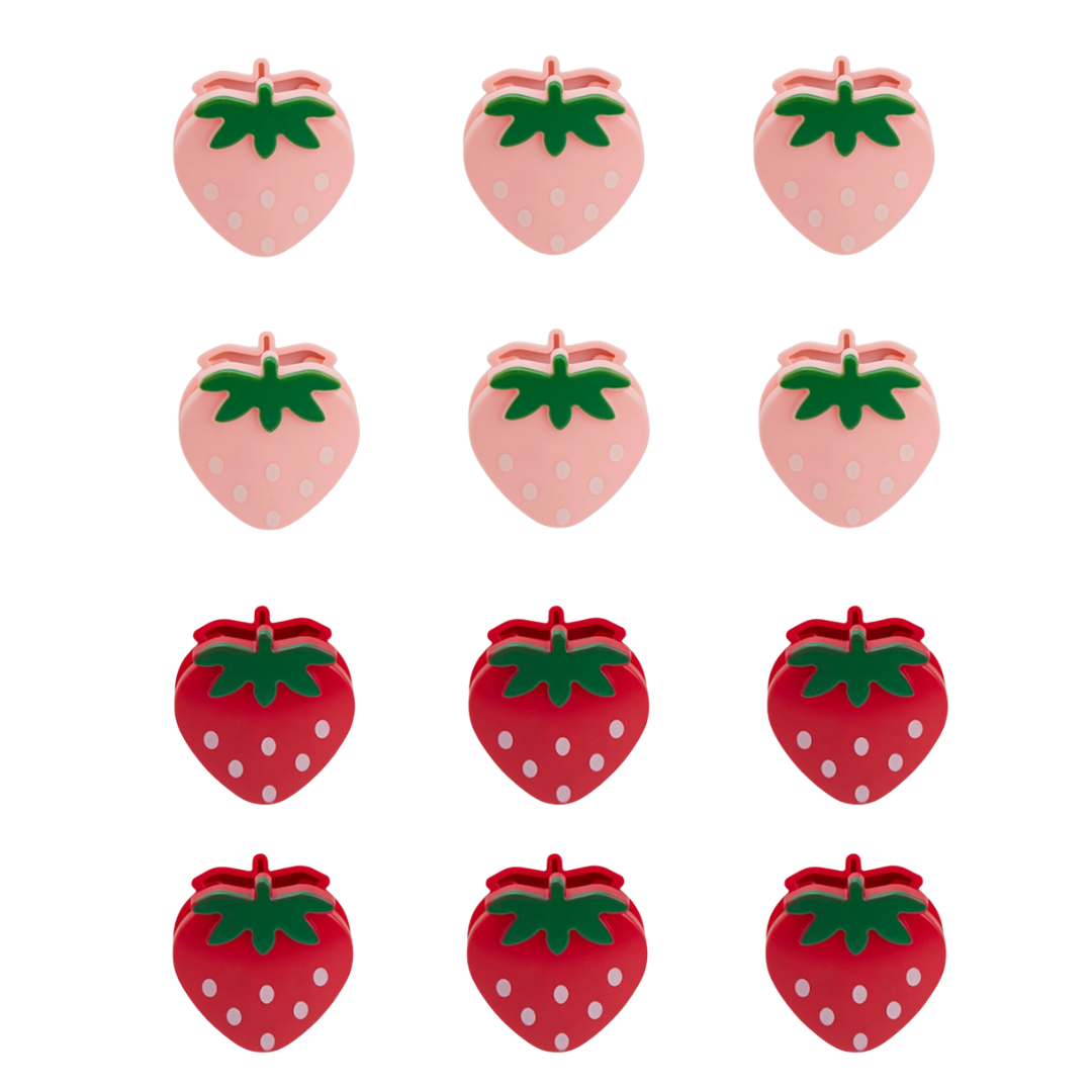 12 pc Strawberry Bag Clips