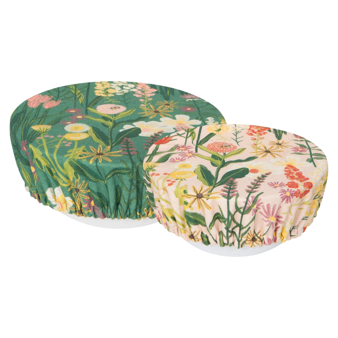 Bees & Blooms Bowl Covers Set of 2