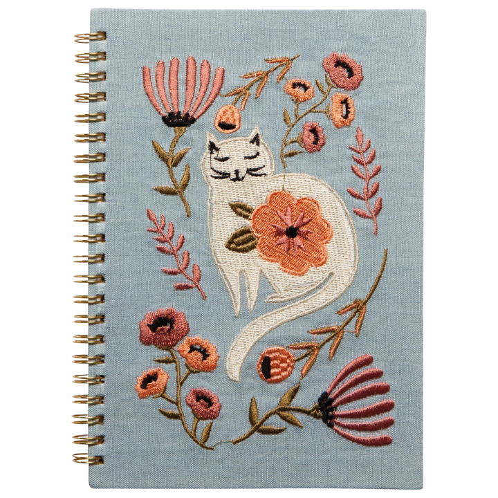 Catbloom Embroidered Notebook