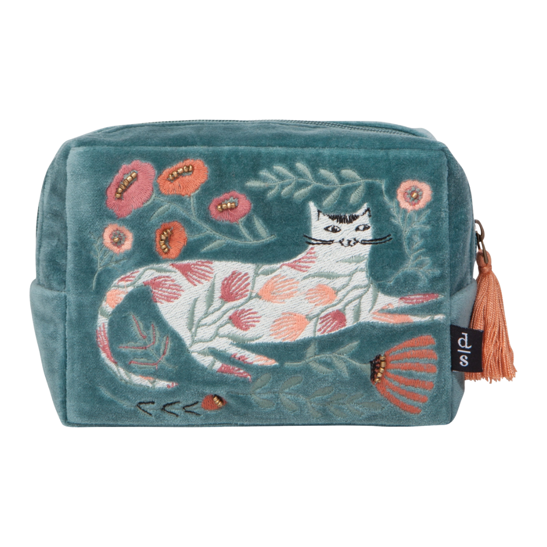 Catbloom Embroidered Pouch