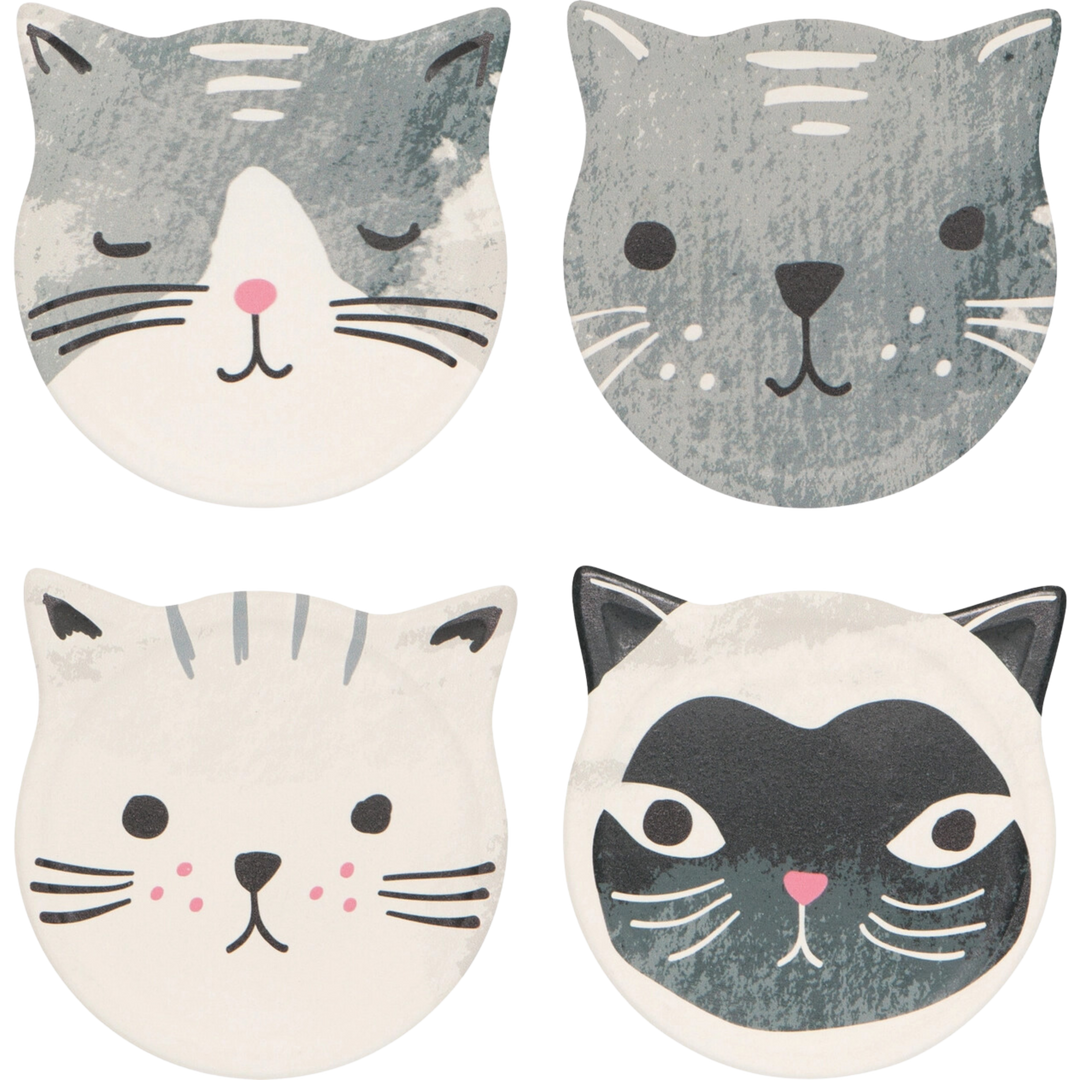 Cats Meow Soak Up Coasters - Set of 4