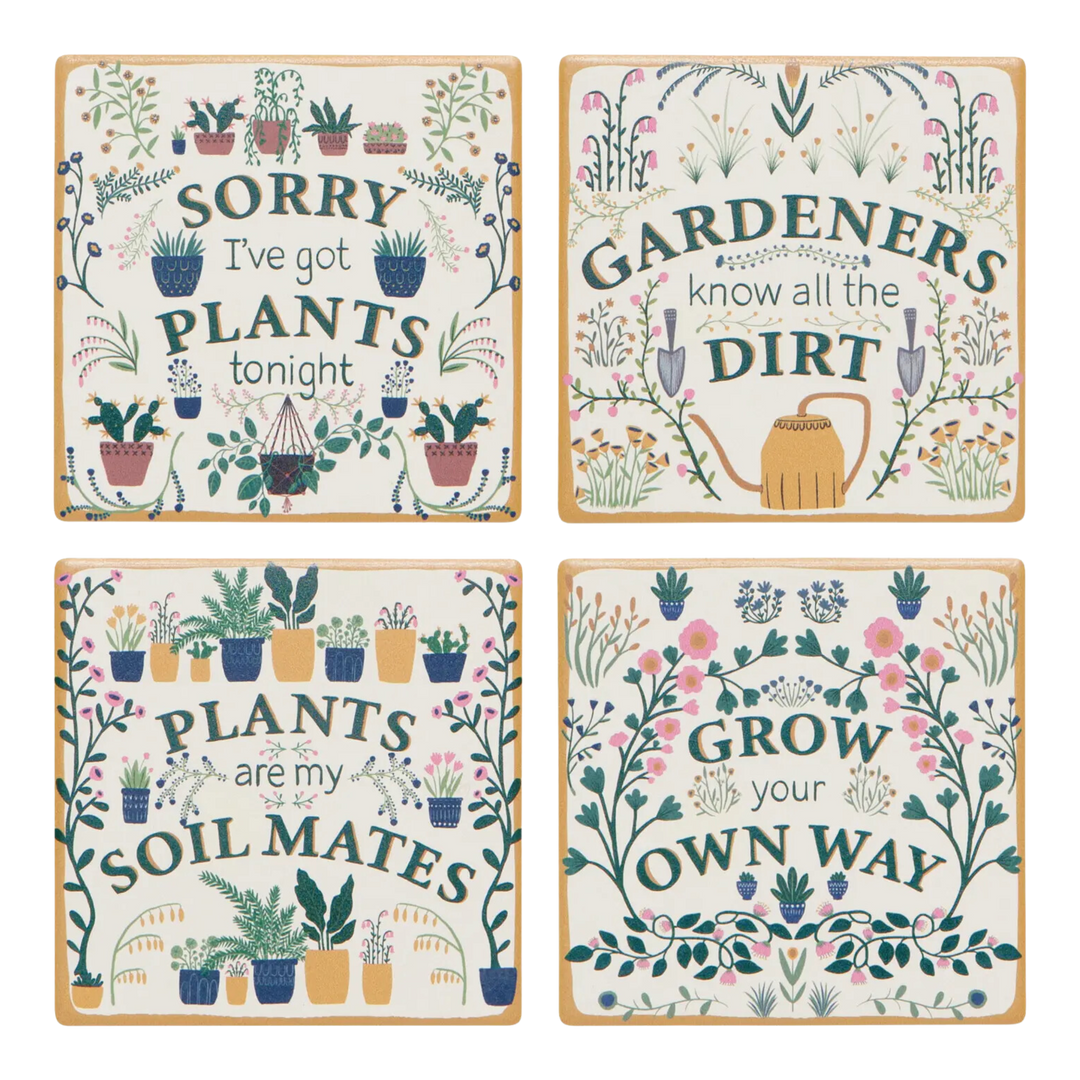 Smarty Plants Soak Up Coaster - Set of 4