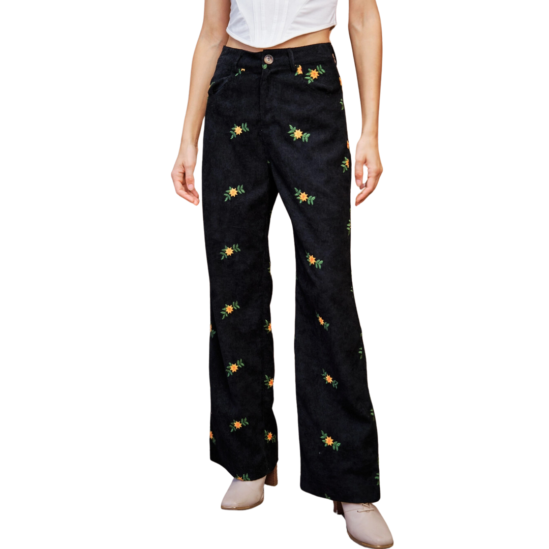 Floral Printed Wide Leg Pants