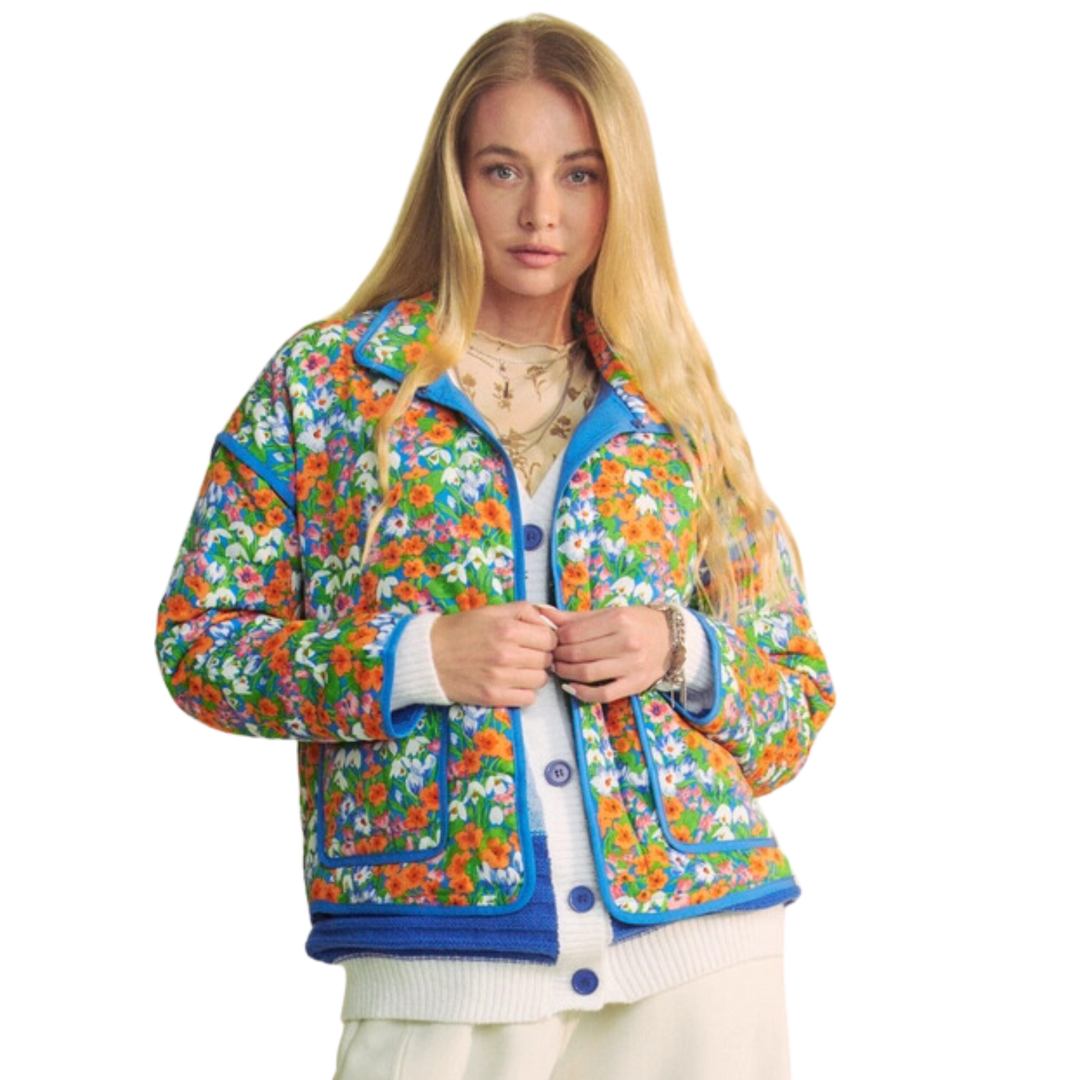 Retro Floral Padded Jacket