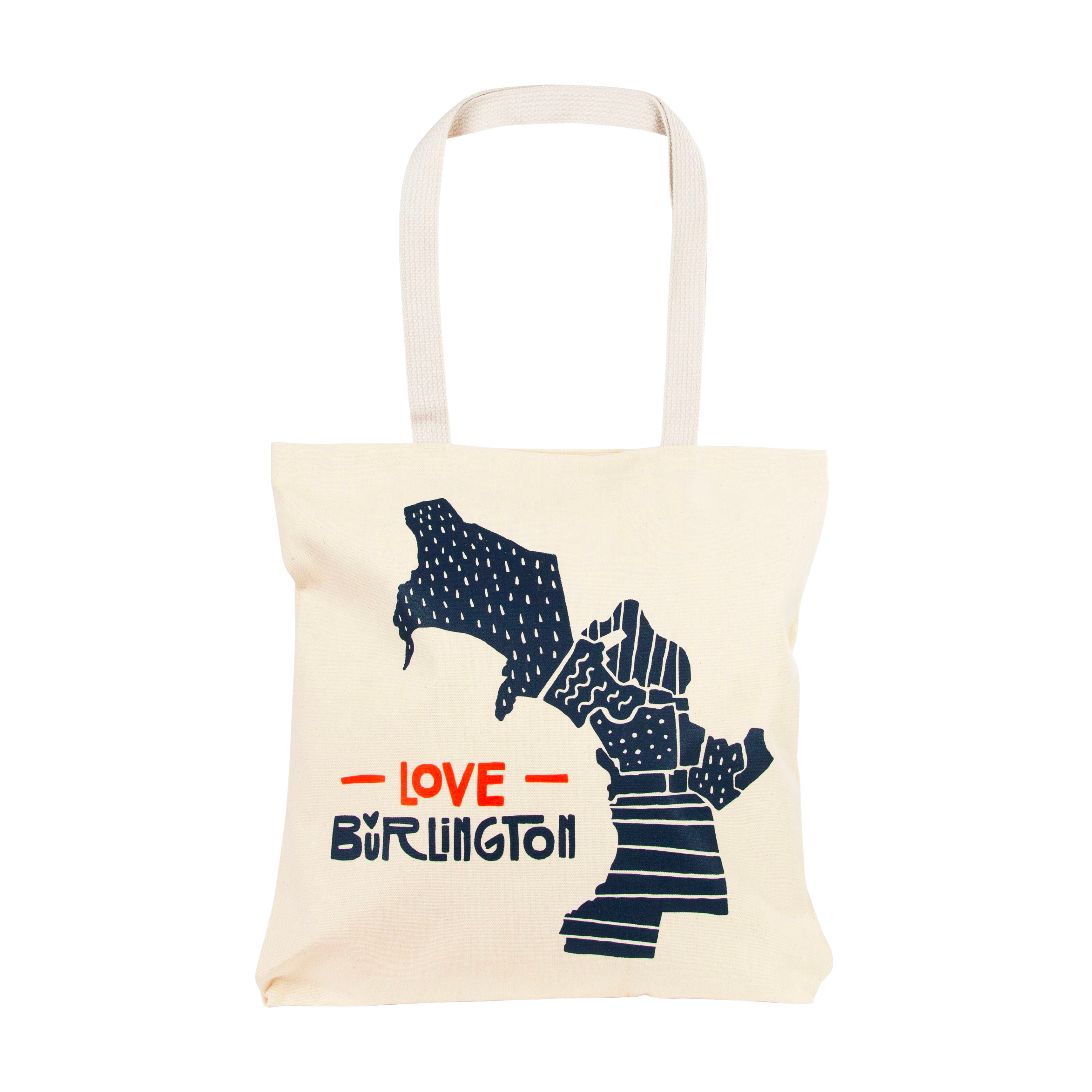 Love Burlington BTV Map Tote Bag – Golden Hour Gift Co