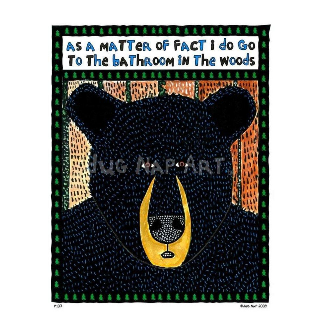 Bear Bathroom Art Print (8.5"x11")