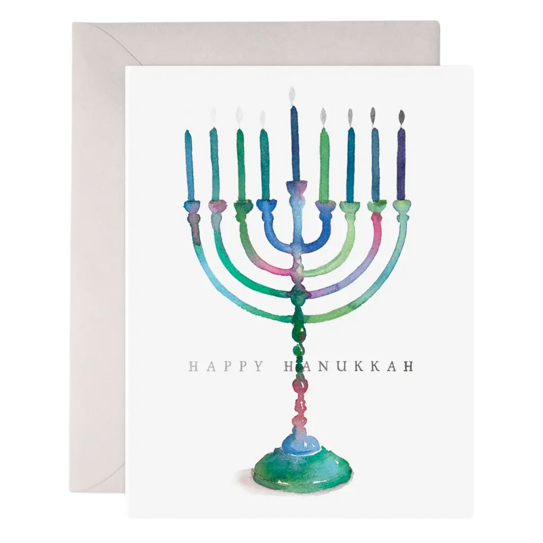 Colorful Menorah | Hanukkah Chanukah Card