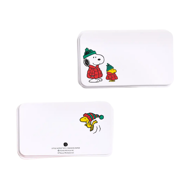 Peanuts Snoopy & Woodstock Puffer Little Notes® Notecards (55ct)