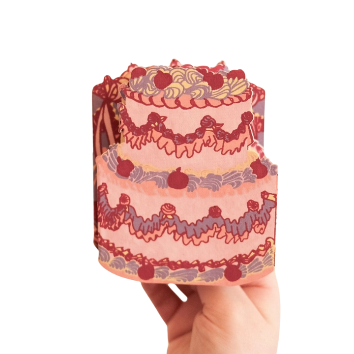 Birthday Cake Concertina Greeting Card