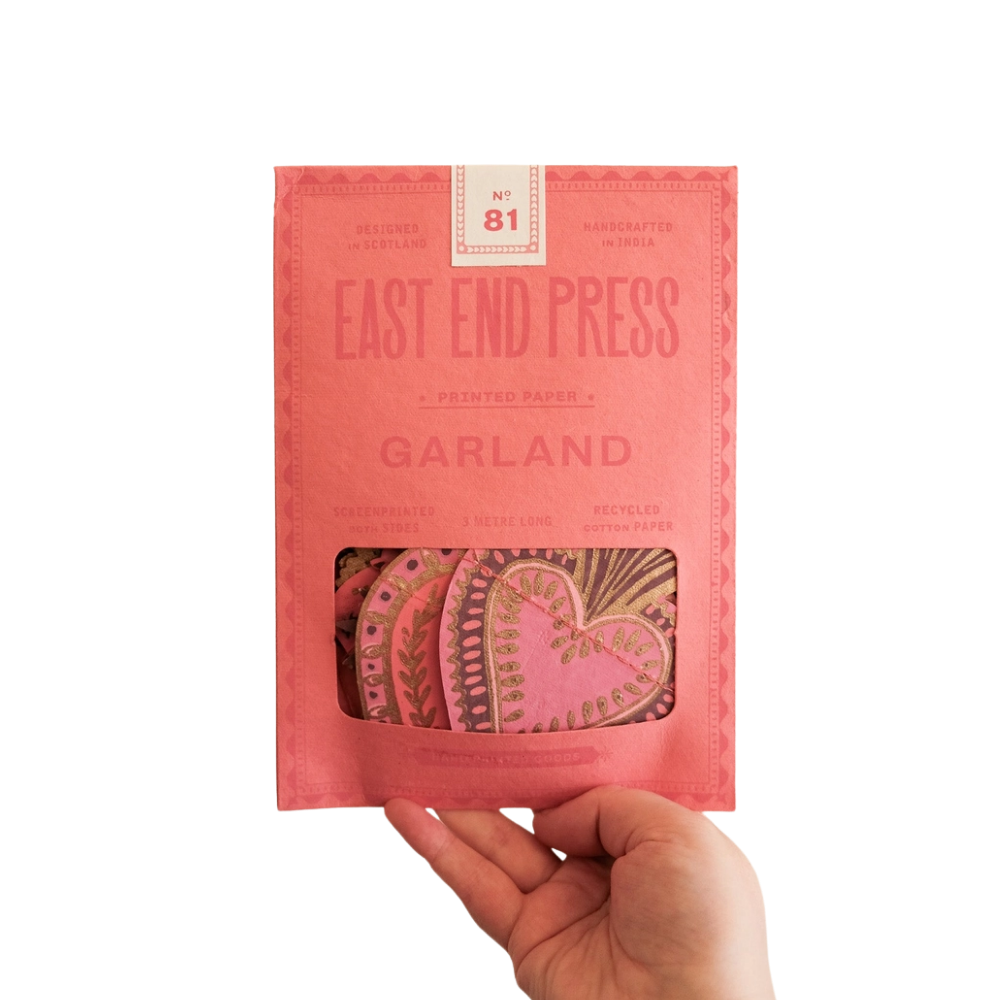 Sweet Hearts Sewn Garland