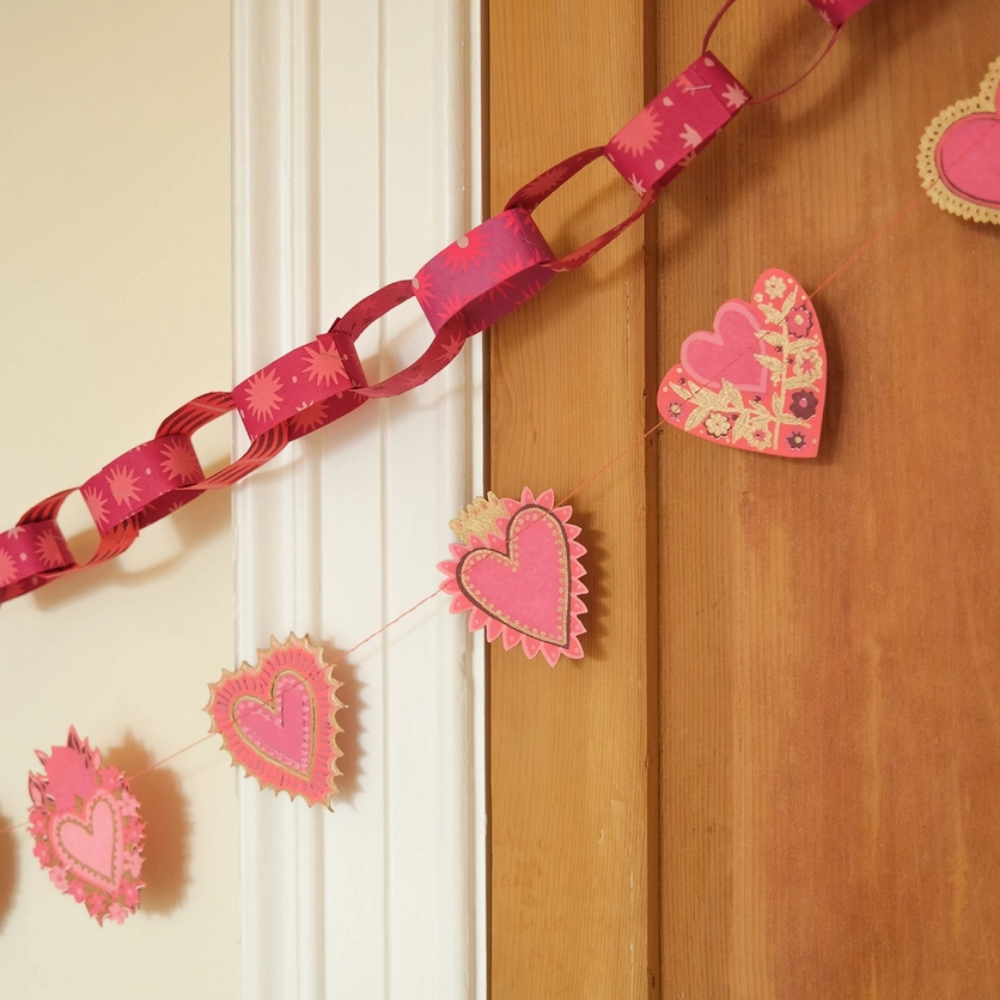 Sweet Hearts Sewn Garland