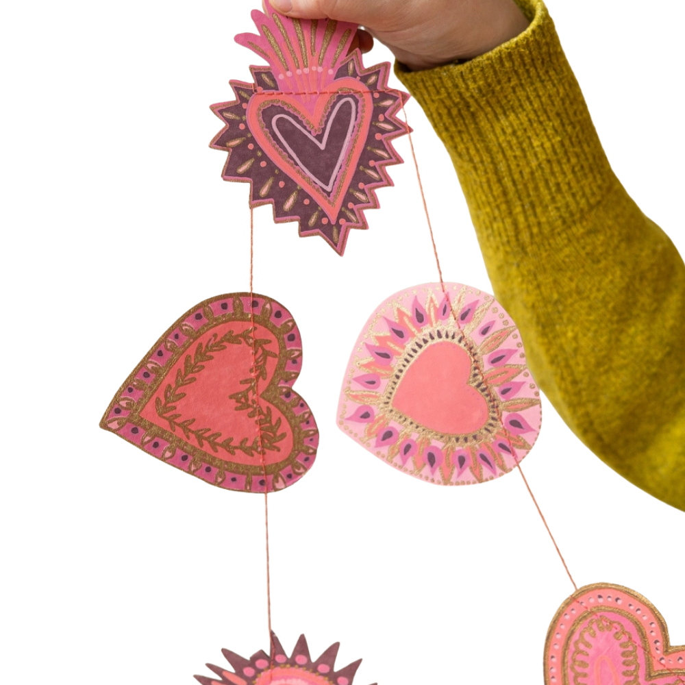 Sweet Hearts Sewn Garland