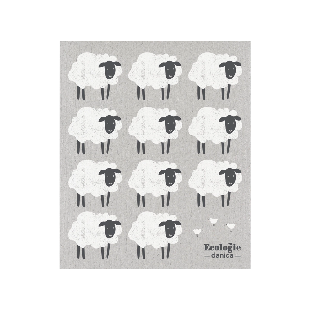Counting Sheep Swedish Dishcloth