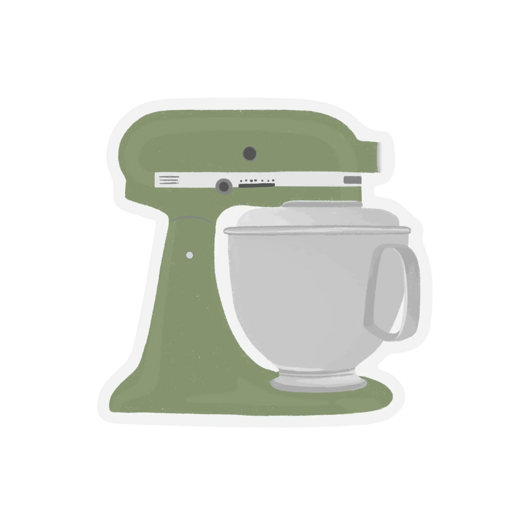 Clear Green Kitchen Mixer Sticker