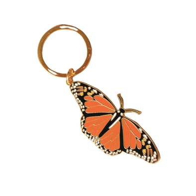 Monarch Butterfly Metal Keychain