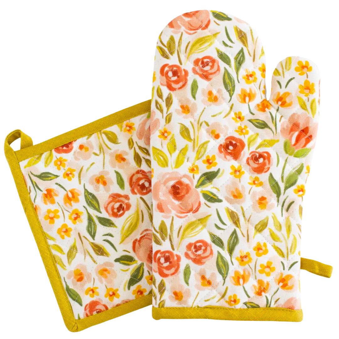 Mustard Color Oven Mitts Linen Oven Mits Kitchen Oven 