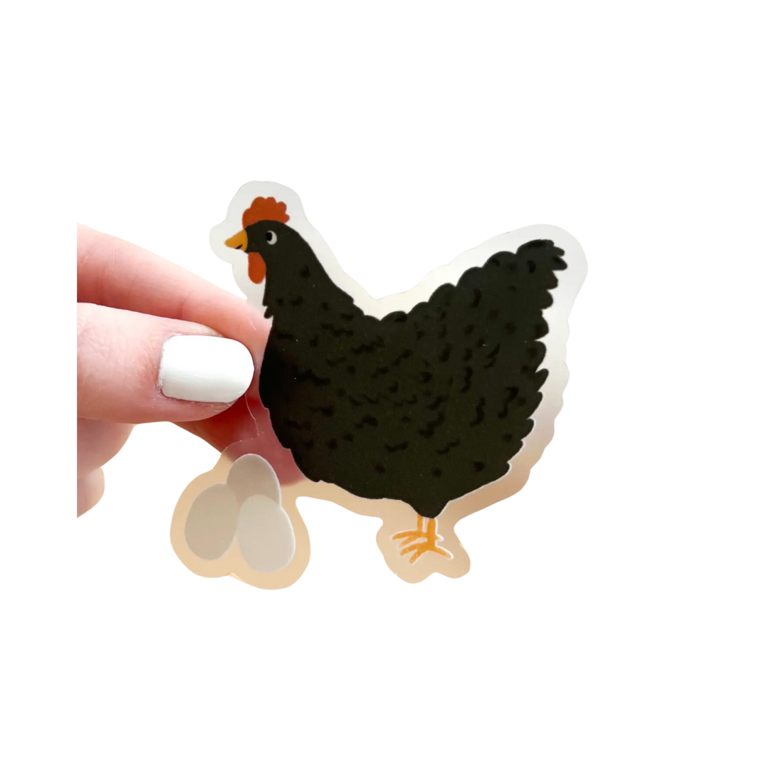 Clear Hen Sticker