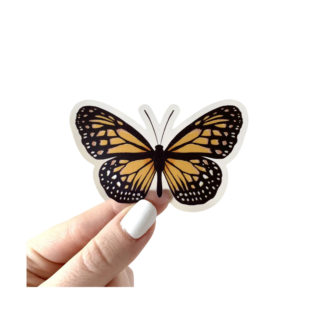 Clear Painted Lady Butterfly Sticker