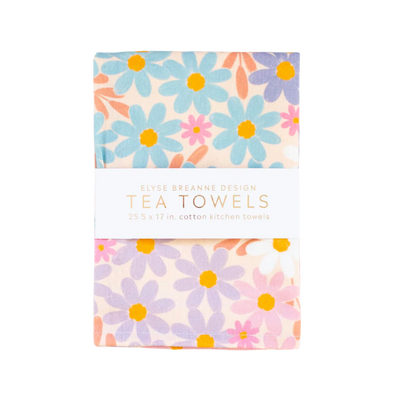 Blue Daisy Patch Tea Towels