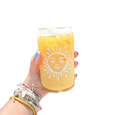 Sun 16oz Can Glass Cup - Dishwasher Safe