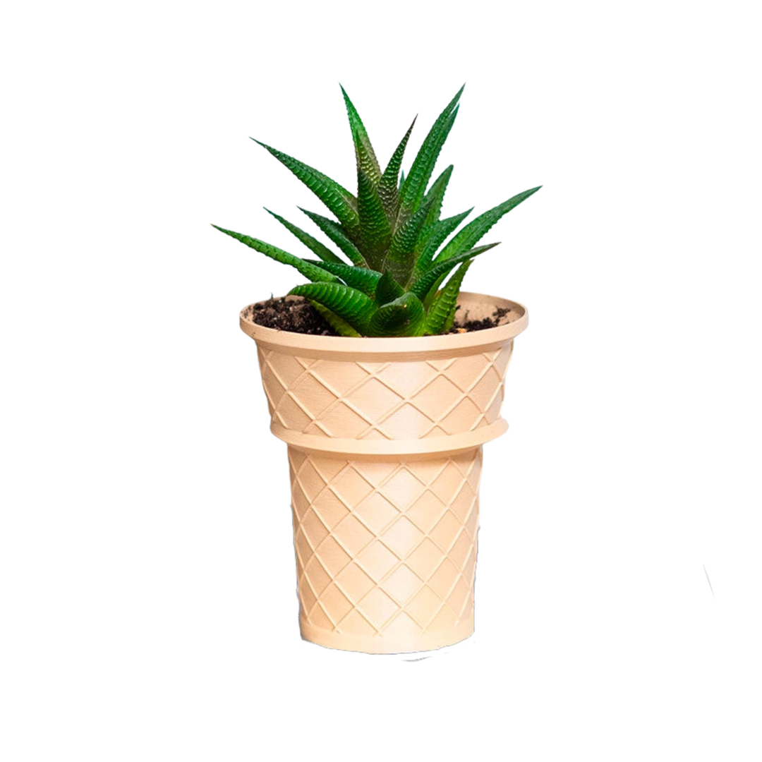Ice Cream Cone Plant Pot