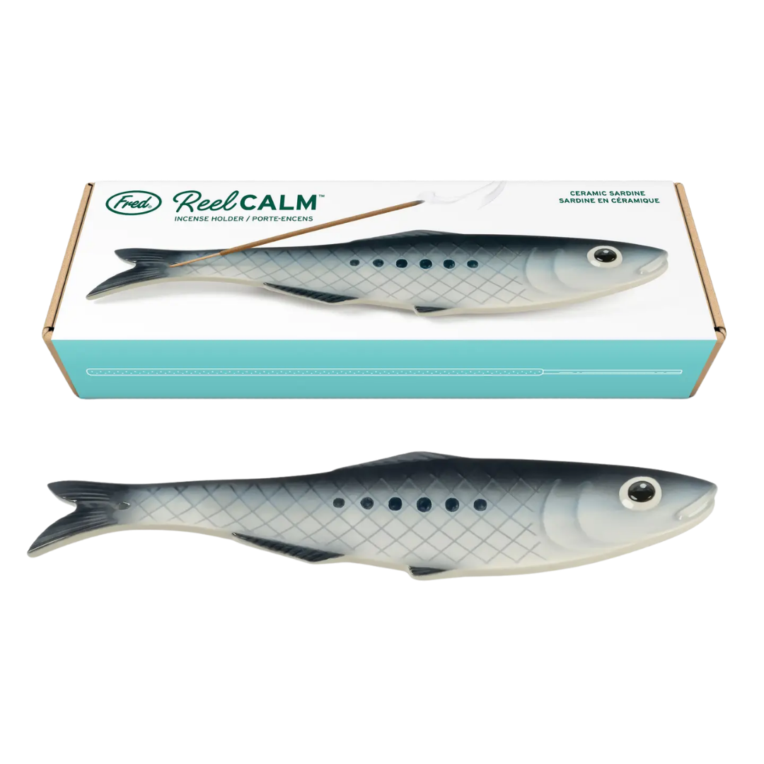 Reel Calm Ceramic Incense Holder, Sardine Fish